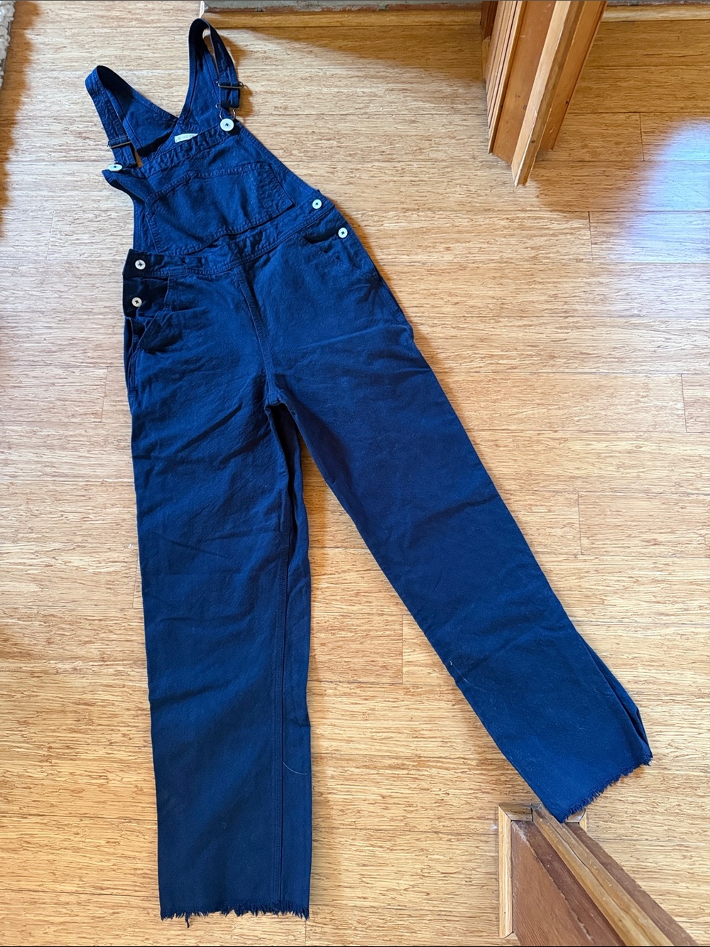 Jesse Kamm Navy Cotton Overalls Jumpsuit